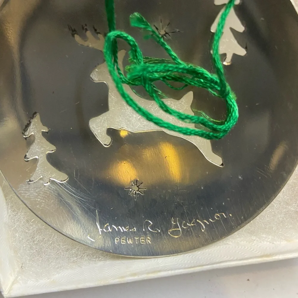 James R. Gagnon pewter ornament Riverton, CT vintage
